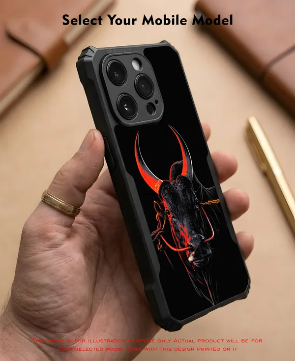 Black_Indian_Bull_Jallikattu_Kaalai_Design_Printed_Bumper_Glossy_Back_Case_Cover_With_Camera_Protection_Mk000352_Ip