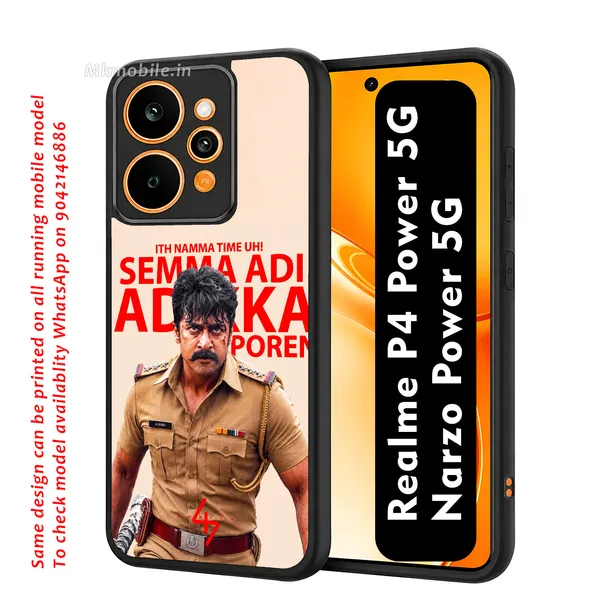 Tamil_Actor_Suriya_47_Movie_Police_Look_Design_Printed_Premium_Glossy_Back_Case_Cover_With_Camera_Protection_For_Realme_P4_Power_5G_/_Narzo_Power_5G_Mk000356_Bx