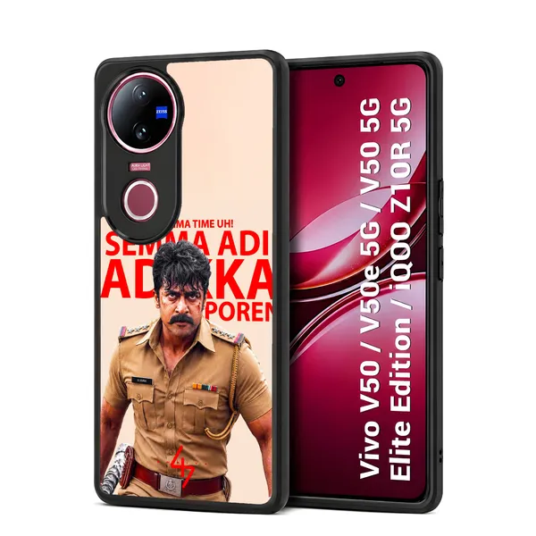 Tamil_Actor_Suriya_47_Movie_Police_Look_Design_Printed_Premium_Glossy_Back_Case_Cover_With_Camera_Protection_For_Vivo_V50_/_V50e_/_V50_5g_Elite_Edition_/_iQOO_Z10r_5g_Mk000356_Bx