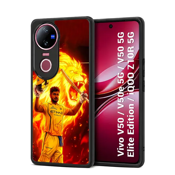 Chennai_Super_Kings_Sanju_Samson_Cricket_Player_Design_Printed_Premium_Glossy_Back_Case_Cover_With_Camera_Protection_For_Vivo_V50_/_V50e_/_V50_5g_Elite_Edition_/_iQOO_Z10r_5g_Mk000360_Bx