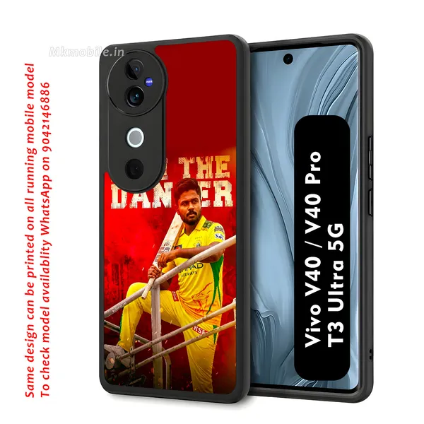 Chennai_Super_Kings_Sanju_Samson_Cricket_Player_Design_Printed_Premium_Glossy_Back_Case_Cover_With_Camera_Protection_For_Vivo_V40_5G_/_V40_Pro_5G_/_T3_Ultra_5G_Mk000361_Bx