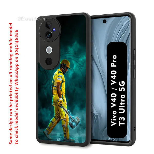 Chennai_Super_Kings_Sanju_Samson_Cricket_Player_Design_Printed_Premium_Glossy_Back_Case_Cover_With_Camera_Protection_For_Vivo_V40_5G_/_V40_Pro_5G_/_T3_Ultra_5G_Mk000362_Bx