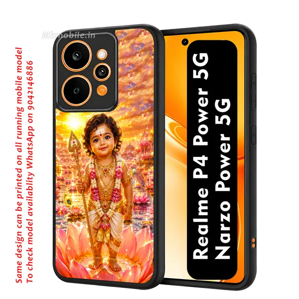 Adorable_Cute_Lord_Murugar_Design_Printed_Premium_Glossy_Back_Case_Cover_With_Camera_Protection_For_Realme_P4_Power_5G_/_Narzo_Power_5G_Mk000370_Bx