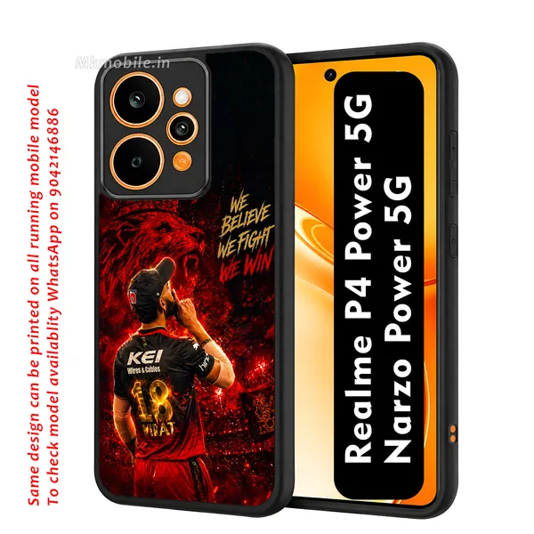 Rcb_Cricket_Player_King_Kohli_Design_Printed_Premium_Glossy_Back_Case_Cover_With_Camera_Protection_For_Realme_P4_Power_5G_/_Narzo_Power_5G_Mk000371_Bx