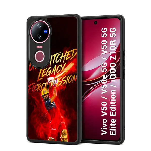 Rcb_Cricket_Player_King_Kohli_Design_Printed_Premium_Glossy_Back_Case_Cover_With_Camera_Protection_For_Vivo_V50_/_V50e_/_V50_5g_Elite_Edition_/_iQOO_Z10r_5g_Mk000372_Bx