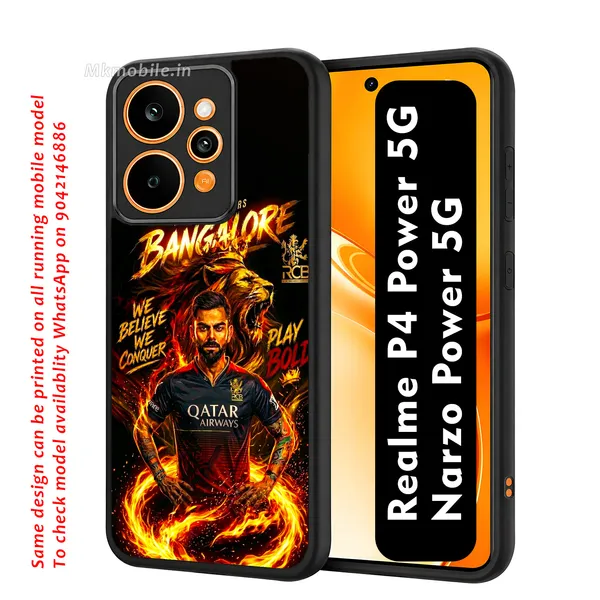 Rcb_Cricket_Player_King_Kohli_Design_Printed_Premium_Glossy_Back_Case_Cover_With_Camera_Protection_For_Realme_P4_Power_5G_/_Narzo_Power_5G_Mk000373_Bx