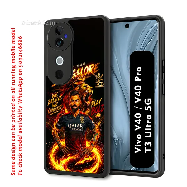 Rcb_Cricket_Player_King_Kohli_Design_Printed_Premium_Glossy_Back_Case_Cover_With_Camera_Protection_For_Vivo_V40_5G_/_V40_Pro_5G_/_T3_Ultra_5G_Mk000373_Bx