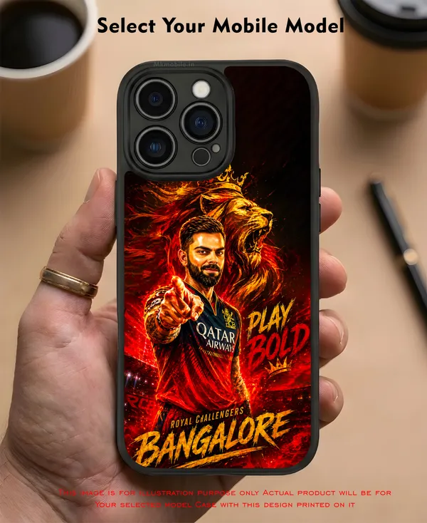 Rcb_Cricket_Player_King_Kohli_Design_Printed_Premium_Glossy_Back_Case_Cover_With_Camera_Protection_Mk000374_Bx
