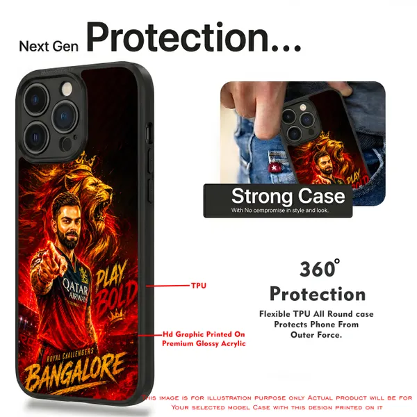 Rcb_Cricket_Player_King_Kohli_Design_Printed_Premium_Glossy_Back_Case_Cover_With_Camera_Protection_Mk000374_Bx