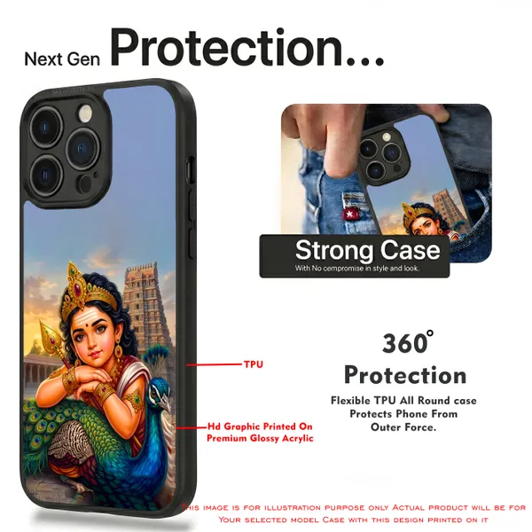 Tamil_God_Murugan_With_Mayil_Design_Printed_Premium_Glossy_Back_Case_Cover_With_Camera_Protection_Mk000376_Bx