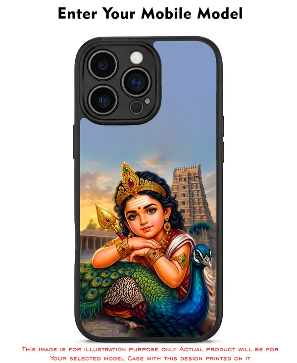 Tamil_God_Murugan_With_Mayil_Design_Printed_Premium_Glossy_Back_Case_Cover_With_Camera_Protection_Mk000376_Bx