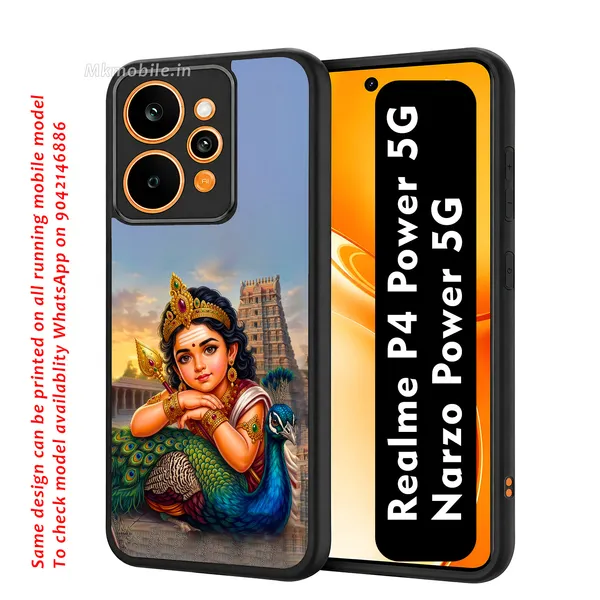 Tamil_God_Murugan_With_Mayil_Design_Printed_Premium_Glossy_Back_Case_Cover_With_Camera_Protection_For_Realme_P4_Power_5G_/_Narzo_Power_5G_Mk000376_Bx