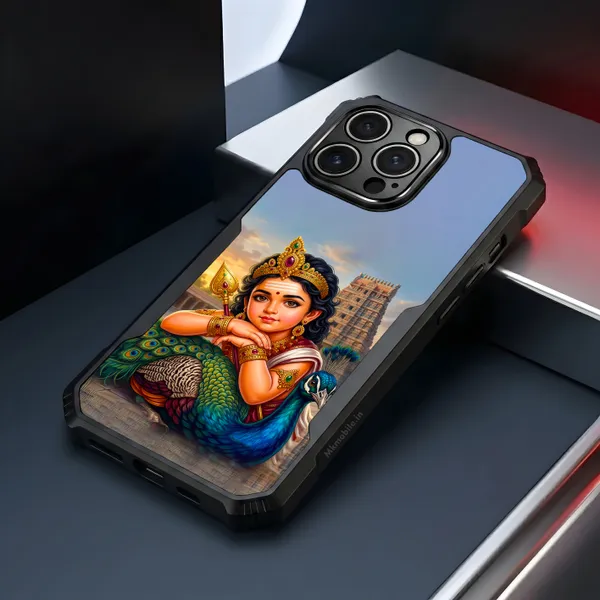 Tamil_God_Murugan_With_Mayil__Design_Printed_Bumper_Glossy_Back_Case_Cover_With_Camera_Protection_Mk000376_Bx
