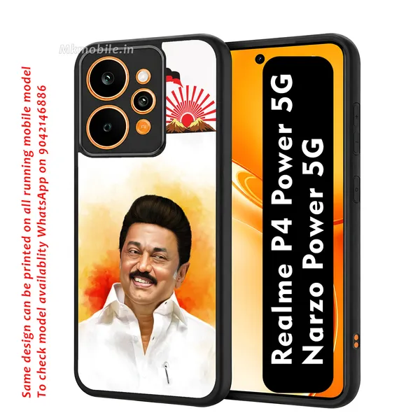 Mk_Stalin_Tamilnadu_Ex_Chief_Minister_Dmk_Design_Printed_Premium_Glossy_Back_Case_Cover_With_Camera_Protection_For_Realme_P4_Power_5G_/_Narzo_Power_5G_Mk000379_Bx