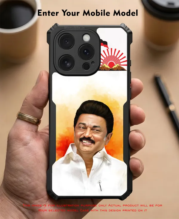 Mk_Stalin_Tamilnadu_Ex_Chief_Minister_Dmk__Design_Printed_Bumper_Glossy_Back_Case_Cover_With_Camera_Protection_Mk000379_Bx