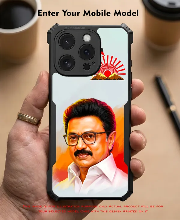 Mk_Stalin_Tamilnadu_Ex_Chief_Minister_Dmk__Design_Printed_Bumper_Glossy_Back_Case_Cover_With_Camera_Protection_Mk000384_Bx