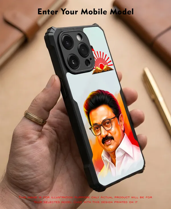 Mk_Stalin_Tamilnadu_Ex_Chief_Minister_Dmk__Design_Printed_Bumper_Glossy_Back_Case_Cover_With_Camera_Protection_Mk000384_Bx