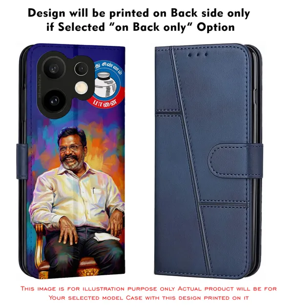 Thol_Thirumavalavan_Viduthalai_Chiruthaigal_Katchi_Vck_Design_Printed_Flip_Case_Cover_With_Camera_Protection_Mk000386_Fcuv