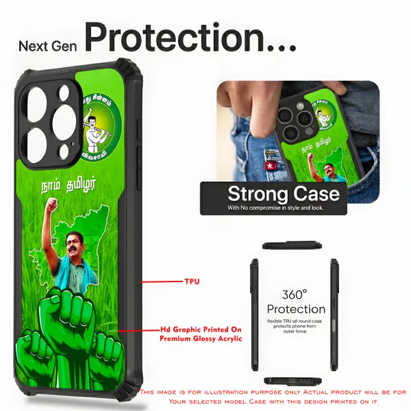 Senthamizhan_Seeman_Ntk_Naam_Tamilar_Katchi_Leader__Design_Printed_Bumper_Glossy_Back_Case_Cover_With_Camera_Protection_Mk000388_Ipx