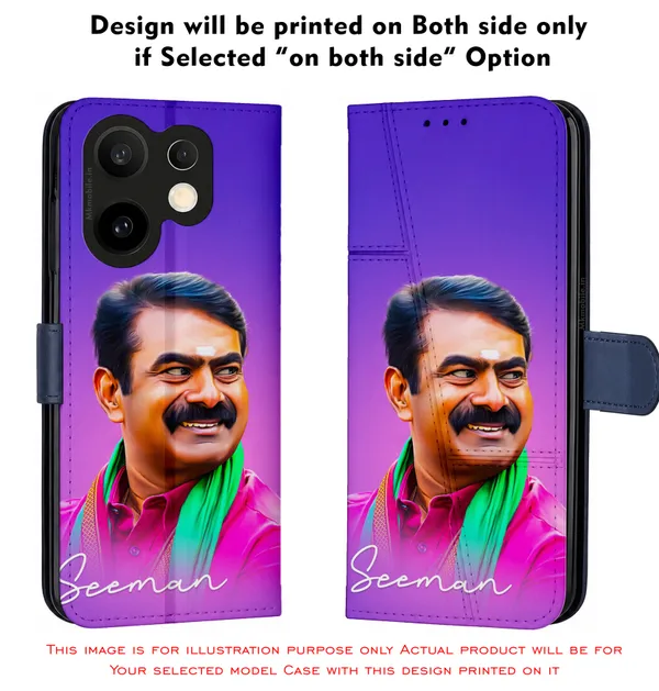 Senthamizhan_Seeman_Ntk_Naam_Tamilar_Katchi_Leader_Design_Printed_Flip_Case_Cover_With_Camera_Protection_Mk000389_Fcuv