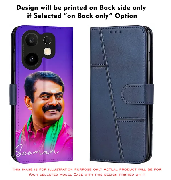 Senthamizhan_Seeman_Ntk_Naam_Tamilar_Katchi_Leader_Design_Printed_Flip_Case_Cover_With_Camera_Protection_Mk000389_Fcuv