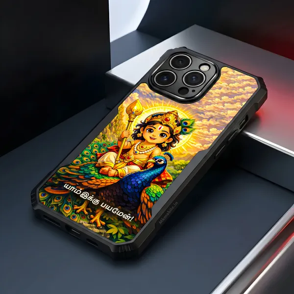 Tamil_God_Murugan_With_Mayil__Design_Printed_Bumper_Glossy_Back_Case_Cover_With_Camera_Protection_Mk000390_Bx