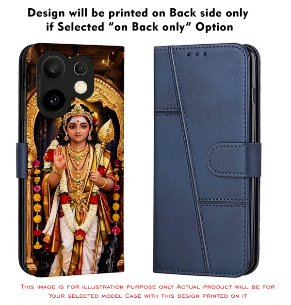 Tamil_God_Murugan_Design_Printed_Flip_Case_Cover_With_Camera_Protection_Mk000392_Fcuv