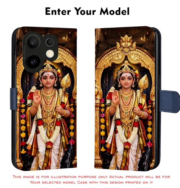 Tamil_God_Murugan_Design_Printed_Flip_Case_Cover_With_Camera_Protection_Mk000392_Fcuv