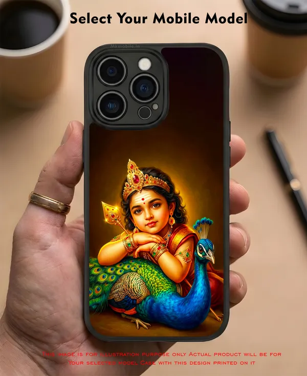 Tamil_God_Murugan_With_Mayil_Design_Printed_Premium_Glossy_Back_Case_Cover_With_Camera_Protection_Mk000395_Bx