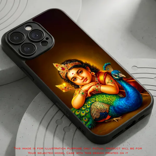 Tamil_God_Murugan_With_Mayil_Design_Printed_Premium_Glossy_Back_Case_Cover_With_Camera_Protection_Mk000395_Bx