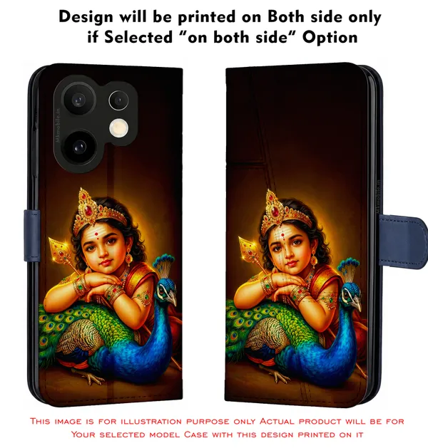 Tamil_God_Murugan_With_Mayil_Design_Printed_Flip_Case_Cover_With_Camera_Protection_Mk000395_Fcuv