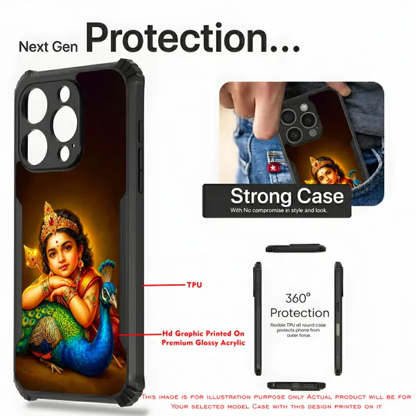 Tamil_God_Murugan_With_Mayil__Design_Printed_Bumper_Glossy_Back_Case_Cover_With_Camera_Protection_Mk000395_Bx