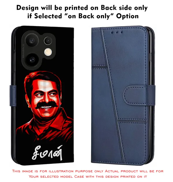Senthamizhan_Seeman_Ntk_Naam_Tamilar_Katchi_Leader_Design_Printed_Flip_Case_Cover_With_Camera_Protection_Mk000403_Fcuv