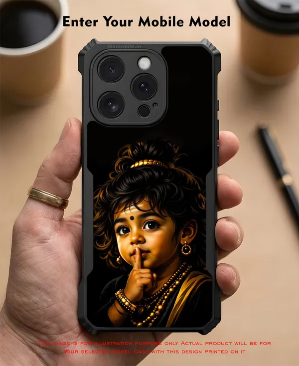 Cute_Baby_Murugan_Tamil_God__Design_Printed_Bumper_Glossy_Back_Case_Cover_With_Camera_Protection_Mk000405_Ip