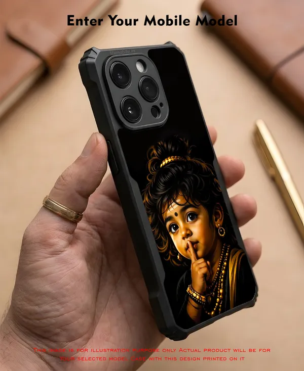 Cute_Baby_Murugan_Tamil_God__Design_Printed_Bumper_Glossy_Back_Case_Cover_With_Camera_Protection_Mk000405_Ip