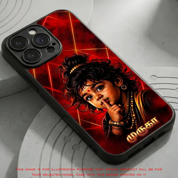 Cute_Baby_Murugan_Tamil_God_Design_Printed_Premium_Glossy_Back_Case_Cover_With_Camera_Protection_Mk000406_Bx
