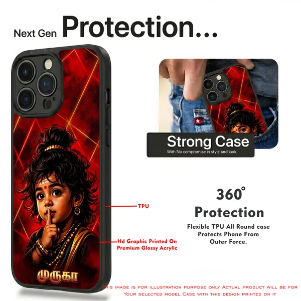 Cute_Baby_Murugan_Tamil_God_Design_Printed_Premium_Glossy_Back_Case_Cover_With_Camera_Protection_Mk000406_Bx