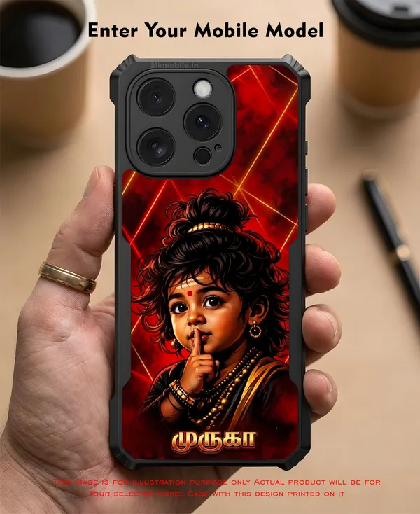Cute_Baby_Murugan_Tamil_God__Design_Printed_Bumper_Glossy_Back_Case_Cover_With_Camera_Protection_Mk000406_Ip