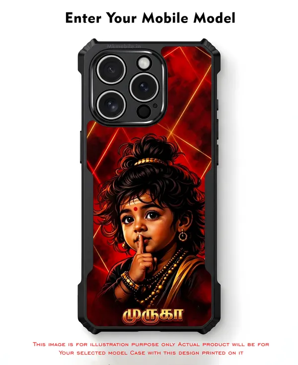 Cute_Baby_Murugan_Tamil_God__Design_Printed_Bumper_Glossy_Back_Case_Cover_With_Camera_Protection_Mk000406_Ip