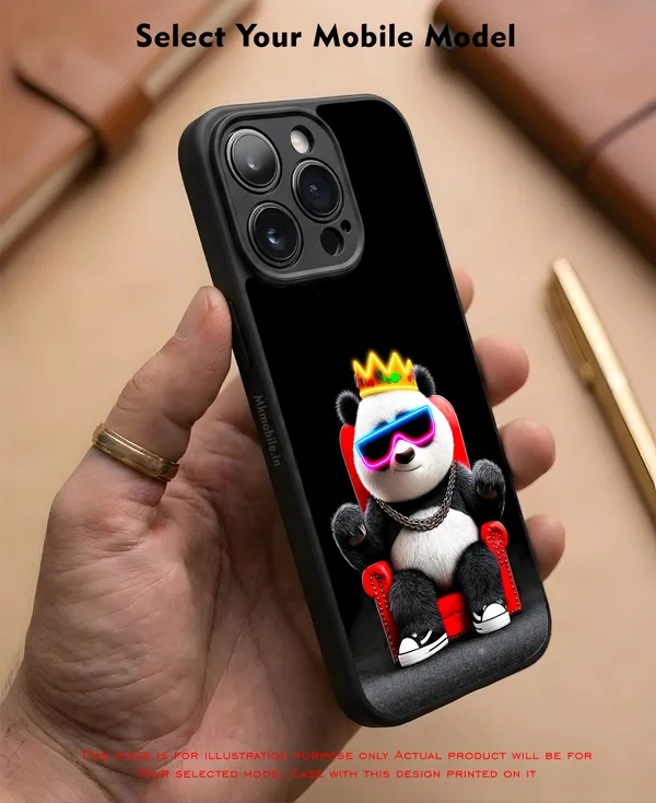 Cute_Baby_Panda_Wearing_Sunglass_And_Crown_Design_Printed_Premium_Glossy_Back_Case_Cover_With_Camera_Protection_Mk000410_Bx