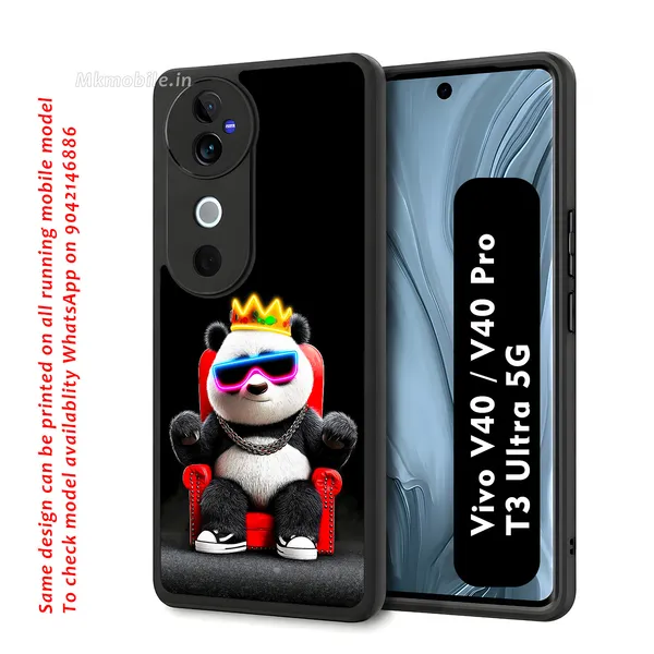Cute_Baby_Panda_Wearing_Sunglass_And_Crown_Design_Printed_Premium_Glossy_Back_Case_Cover_With_Camera_Protection_For_Vivo_V40_5G_/_V40_Pro_5G_/_T3_Ultra_5G_Mk000410_Bx