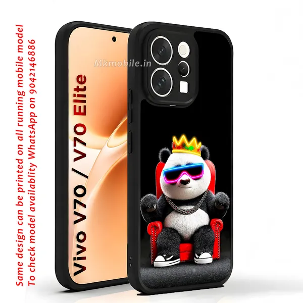 Cute_Baby_Panda_Wearing_Sunglass_And_Crown_Design_Printed_Premium_Glossy_Back_Case_Cover_With_Camera_Protection_For_Vivo_V70_5G_/_V70_5G_Elite_Mk000410_Bx
