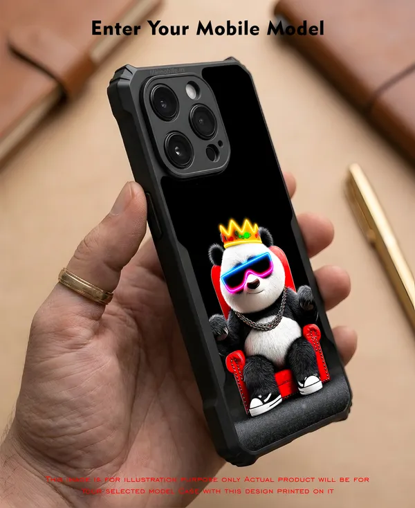 Cute_Baby_Panda_Wearing_Sunglass_And_Crown__Design_Printed_Bumper_Glossy_Back_Case_Cover_With_Camera_Protection_Mk000410_Bx
