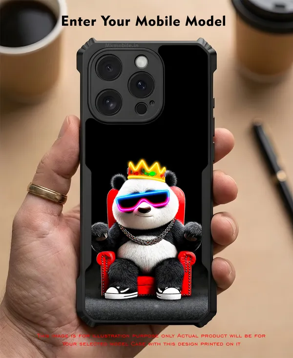 Cute_Baby_Panda_Wearing_Sunglass_And_Crown__Design_Printed_Bumper_Glossy_Back_Case_Cover_With_Camera_Protection_Mk000410_Bx