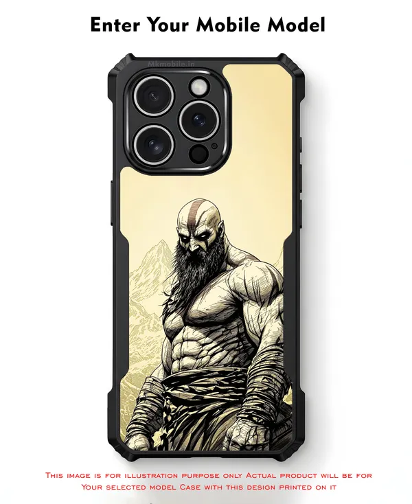 God_Of_War_Character_Kratos__Design_Printed_Bumper_Glossy_Back_Case_Cover_With_Camera_Protection_Mk000411_Bx