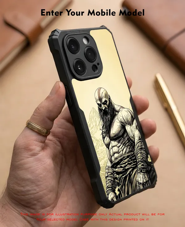 God_Of_War_Character_Kratos__Design_Printed_Bumper_Glossy_Back_Case_Cover_With_Camera_Protection_Mk000411_Bx