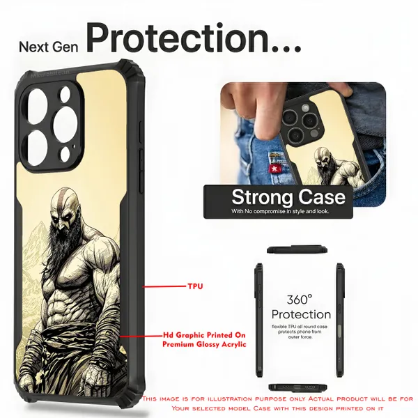 God_Of_War_Character_Kratos__Design_Printed_Bumper_Glossy_Back_Case_Cover_With_Camera_Protection_Mk000411_Bx