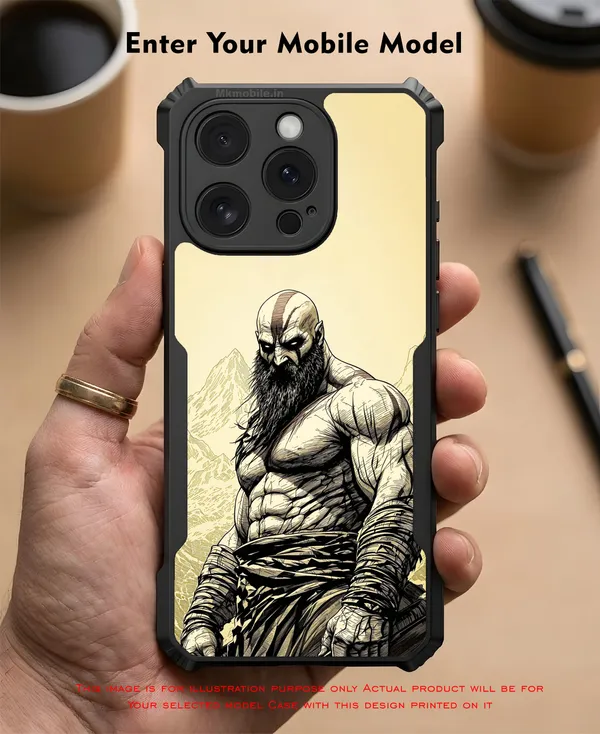 God_Of_War_Character_Kratos__Design_Printed_Bumper_Glossy_Back_Case_Cover_With_Camera_Protection_Mk000411_Bx