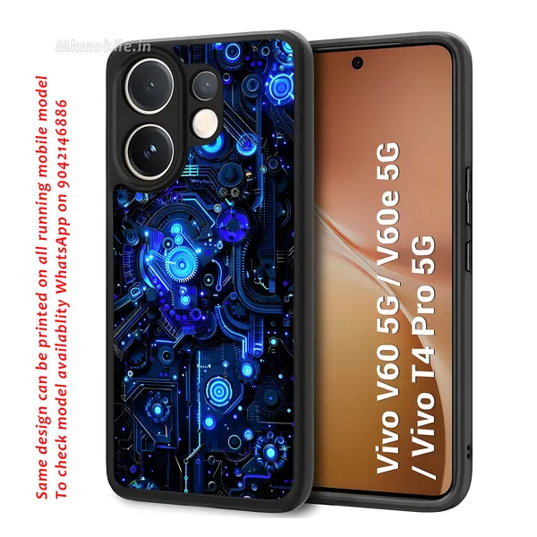 Black_And_Blue_Circuit_Board_Design_Printed_Premium_Glossy_Back_Case_Cover_With_Camera_Protection_For_Vivo_V60_5G_/_V60e_/_T4_Pro_5G_Mk000417_Bx