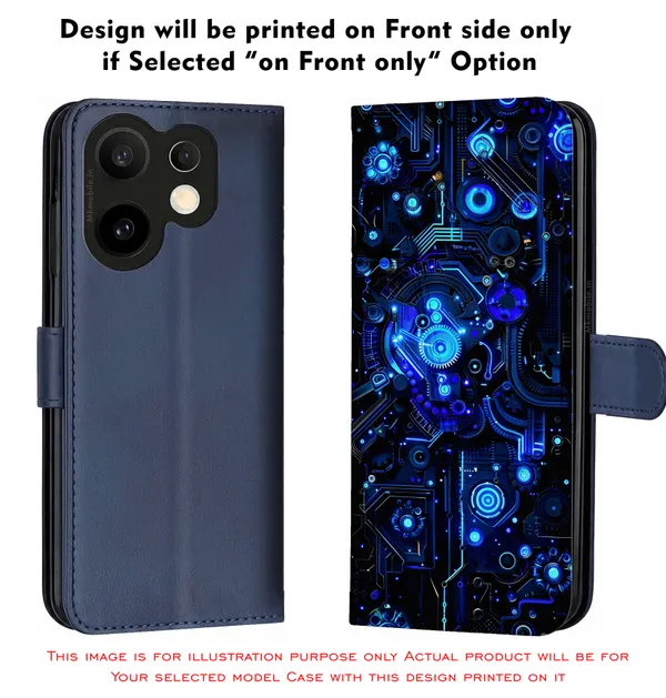 Black_And_Blue_Circuit_Board_Design_Printed_Flip_Case_Cover_With_Camera_Protection_Mk000417_Fcuv